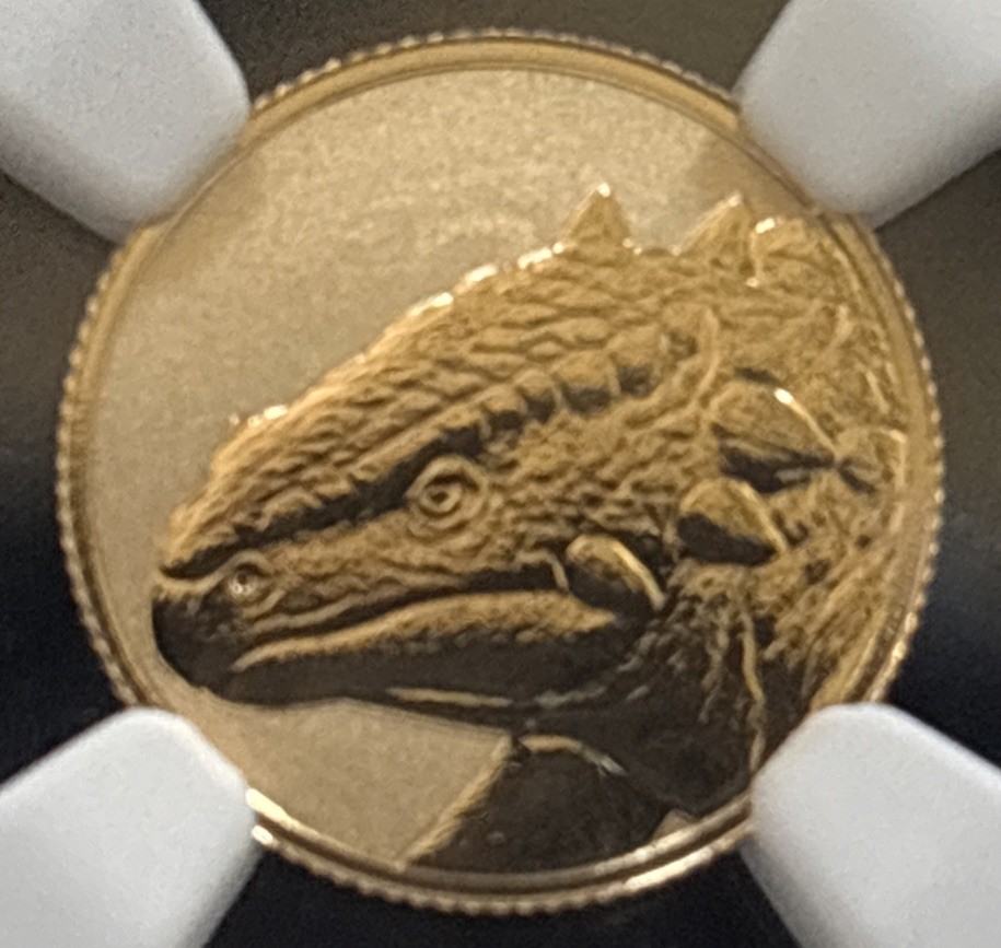 2026 Niue $1 Gold Ankylosaurus NGC Reverse PF70 1 Gram 22K Gold