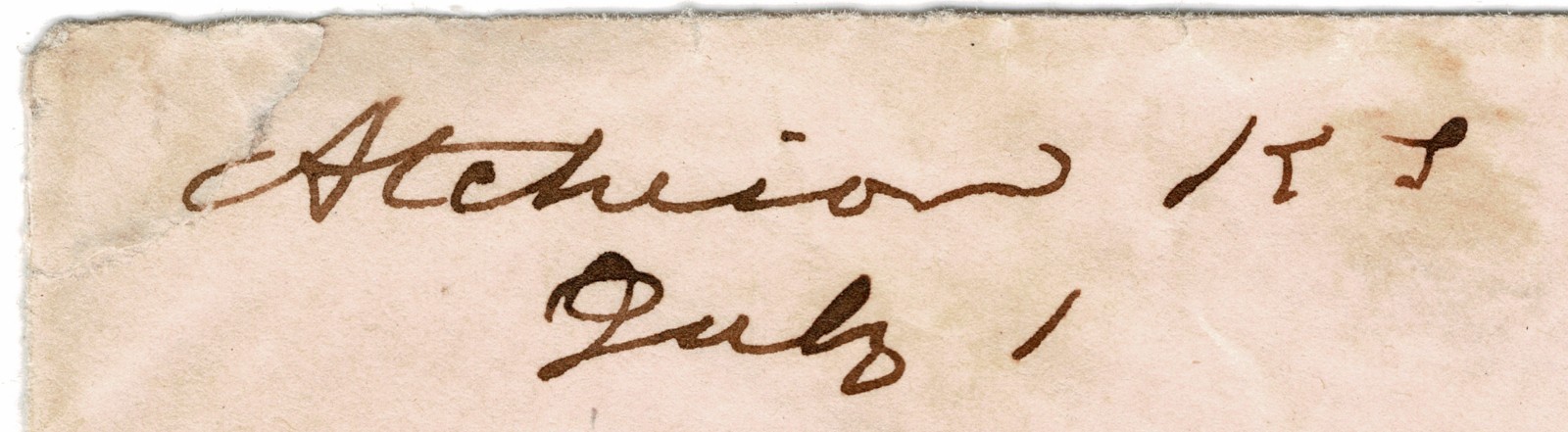 1850s 3¢ Washington (Scott #11) on Cover – w/ ATCHISON K.T. Manuscript Cancel