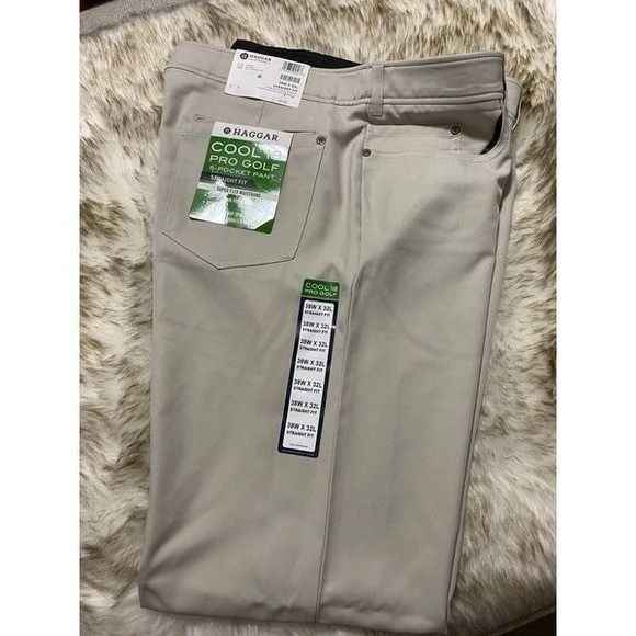 Men\'s HAGGAR COOL 18 PRO Pants Size 38/32 Men\'s HAGGAR COOL 18 PRO Pants Size 38/32