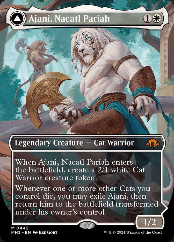 x1 Ajani, Nacatl Pariah // Ajani, Nacatl Avenger MH3 MTG 442 BORDERLESS 1x x1 Ajani, Nacatl Pariah // Ajani, Nacatl Avenger MH3 MTG 442 BORDERLESS 1x