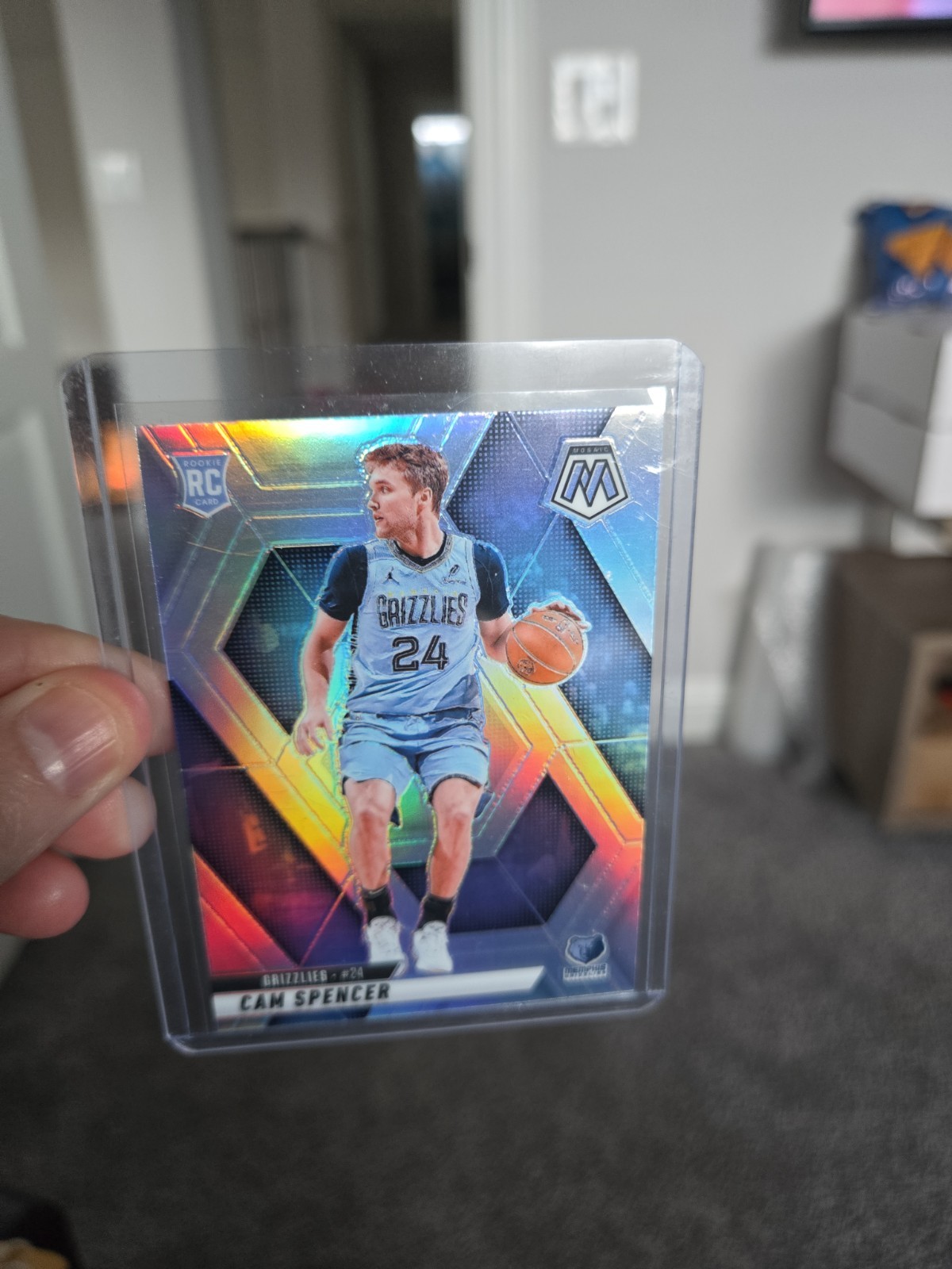2024-2025 Panini Mosaic _ Cam Spencer Refractor RC #227 Memphis 