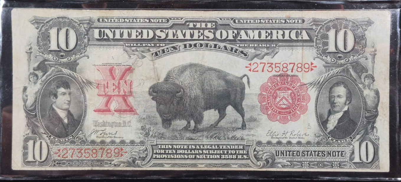 $10 1901 The United States of America - Legal Tender ((BISON)) ** CURRENCY $10 1901 The United States of America - Legal Tender ((BISON)) ** CURRENCY