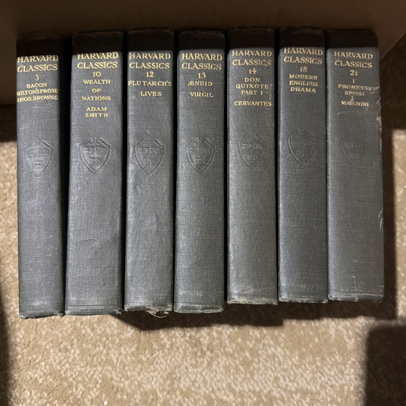 Harvard Classics Collier 19 Volumes Antique Books 1909 Vintage Set Harvard Classics Collier 19 Volumes Antique Books 1909 Vintage Set