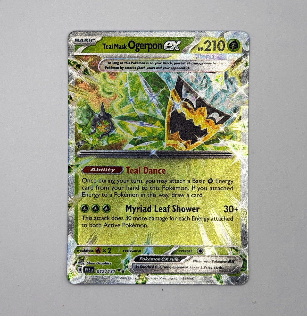 The Pokémon Company Teal Mask Ogerpon ex 012/131 Twilight Masquerade Holo EN The Pokémon Company Teal Mask Ogerpon ex 012/131 Twilight Masquerade Holo EN