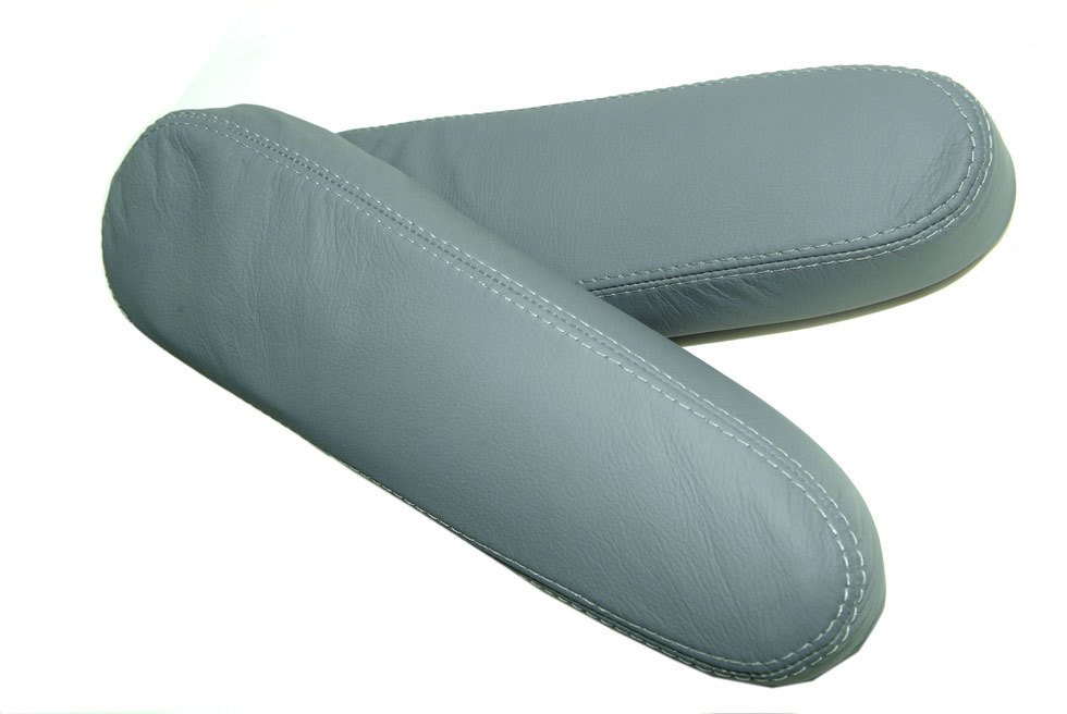 Front Seat Armrest Leather Synthetic Cover Fit for Honda CR-V 10-14 Gray