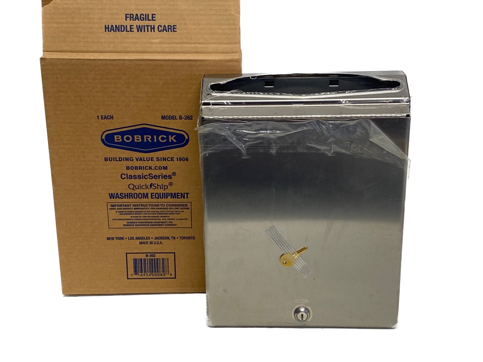 (5) BOBRICK Classic Series SS Washroom Surface-Mount Paper Towel Dispenser B-262