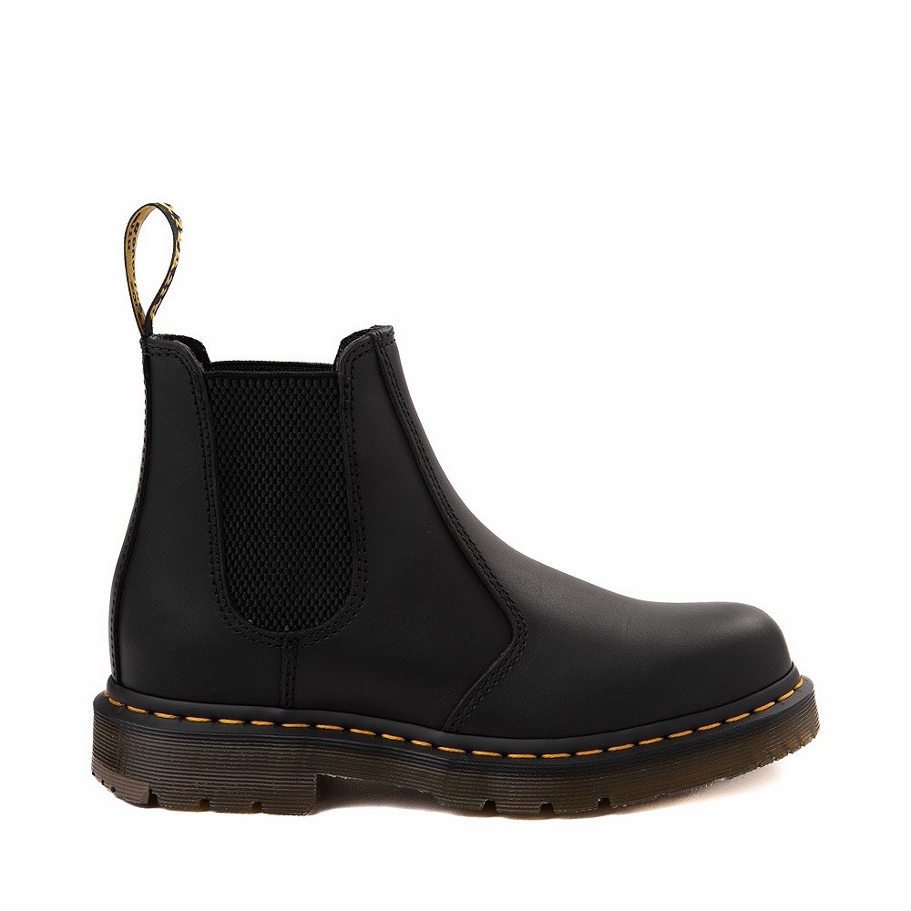 Dr Martens 2976 Slip Resistant Leather Chelsea Boots Black - 24383001 , NEW