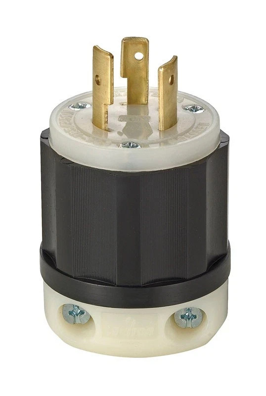 3 Pack Leviton 02361-0PB B/W Nylon 20A 125/250V 3-Pole 3-Wire L10-20P Plug NEW 3 Pack Leviton 02361-0PB B/W Nylon 20A 125/250V 3-Pole 3-Wire L10-20P Plug NEW