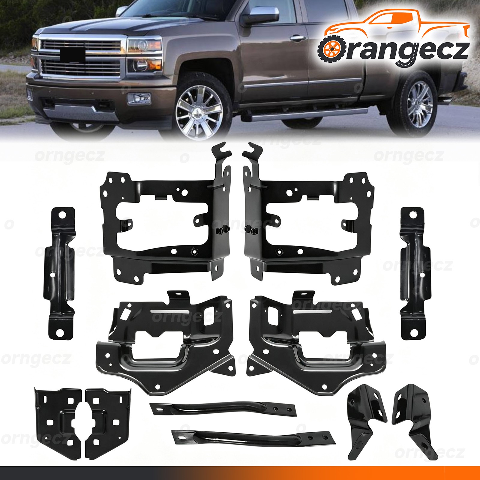 For 2014-2015 Chevrolet Silverado 1500 Front Bumper Support Mount Bracket Set