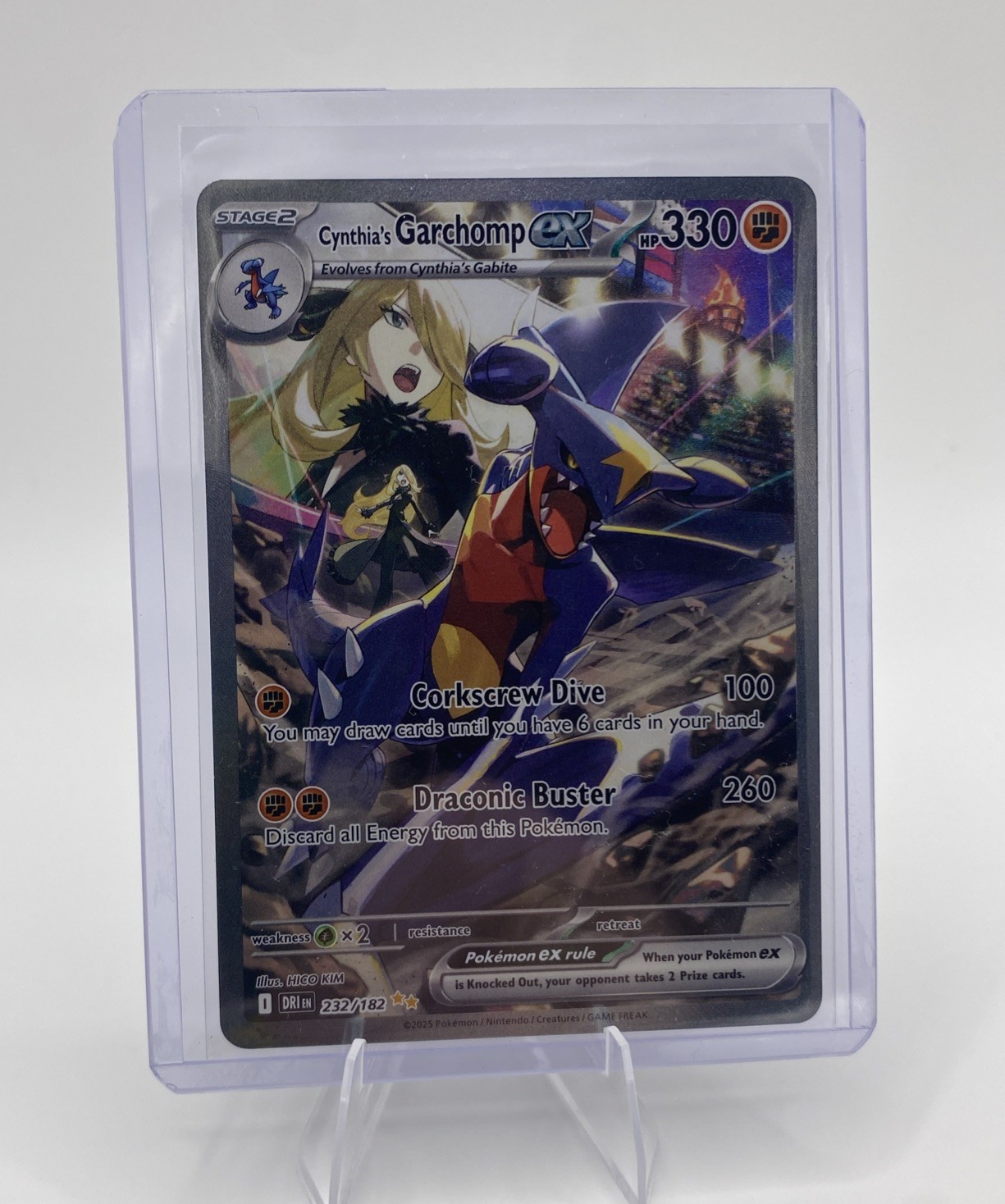 Cynthia’s Garchomp Ex 232/182 Special Illustration Rare SV10 Destined Rivals