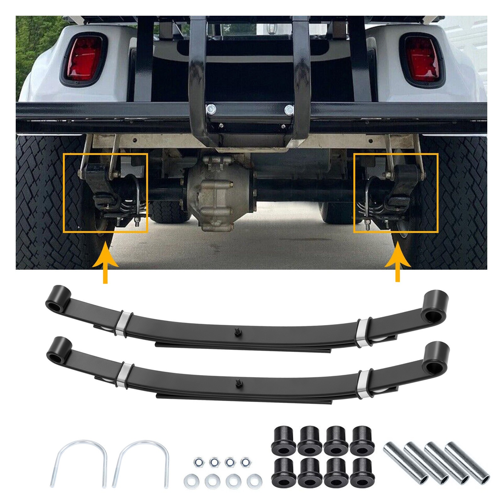 Heavy Duty Rear Leaf Springs 3 Leafs For Club Car DS 1981-Up Golf Cart Heavy Duty Rear Leaf Springs 3 Leafs For Club Car DS 1981-Up Golf Cart