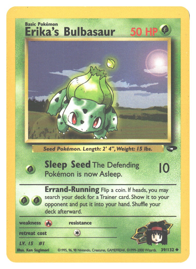 Erika\'s Bulbasaur - 039/132 LP Unlimited EN Gym Challenge Uncommon Unlimited
