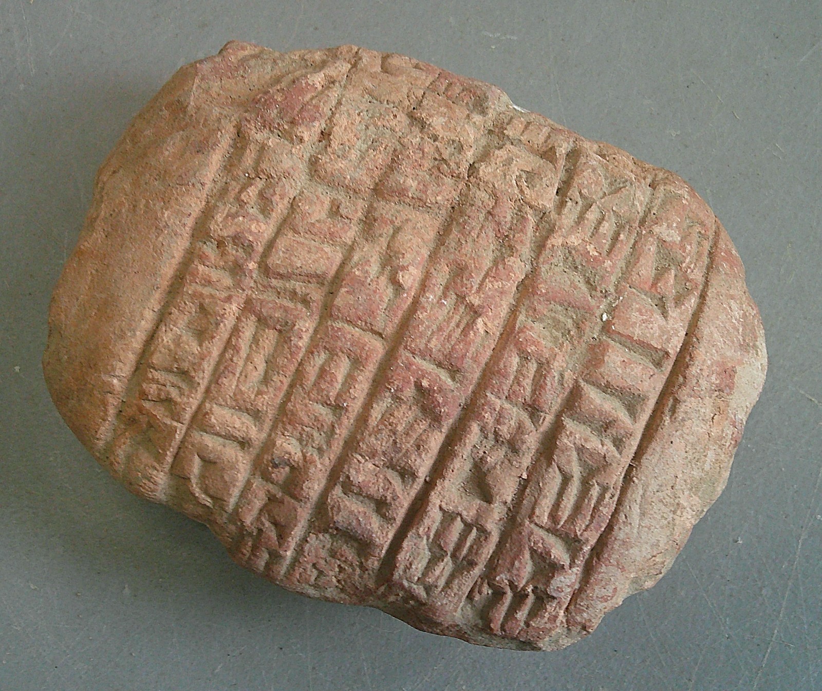 Near Eastern terracotta tablet with early form of writing Near Eastern terracotta tablet with early form of writing