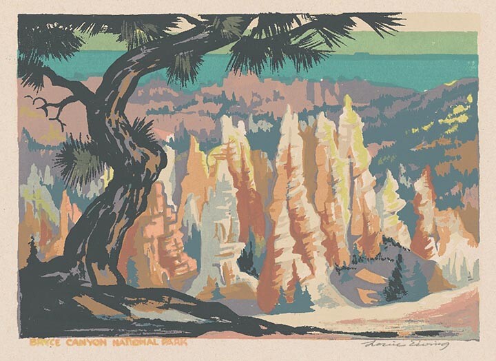 Louie H. Ewing : Bryce Canyon National Park : 1940 : Archival Canvas Art
