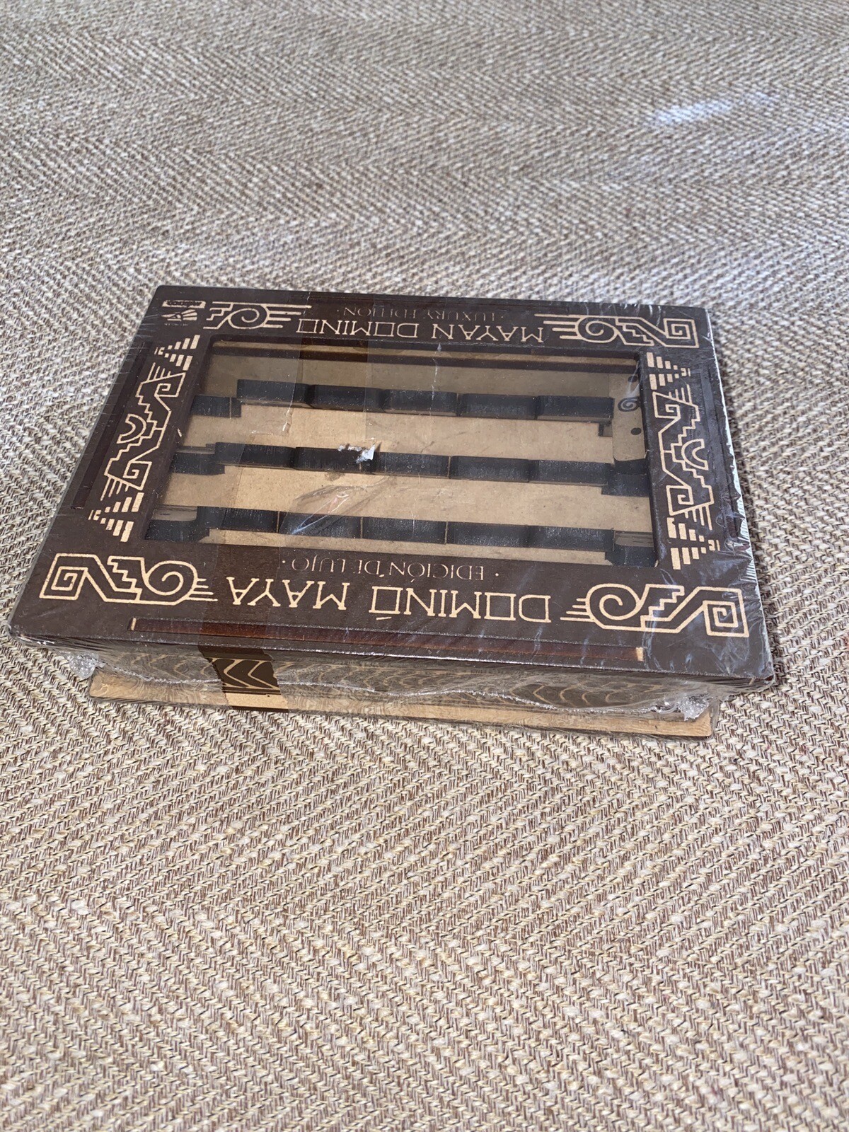 NIP Mayan Dominoes LUXURY Edition Wood Dominos And Wood Storage Box New