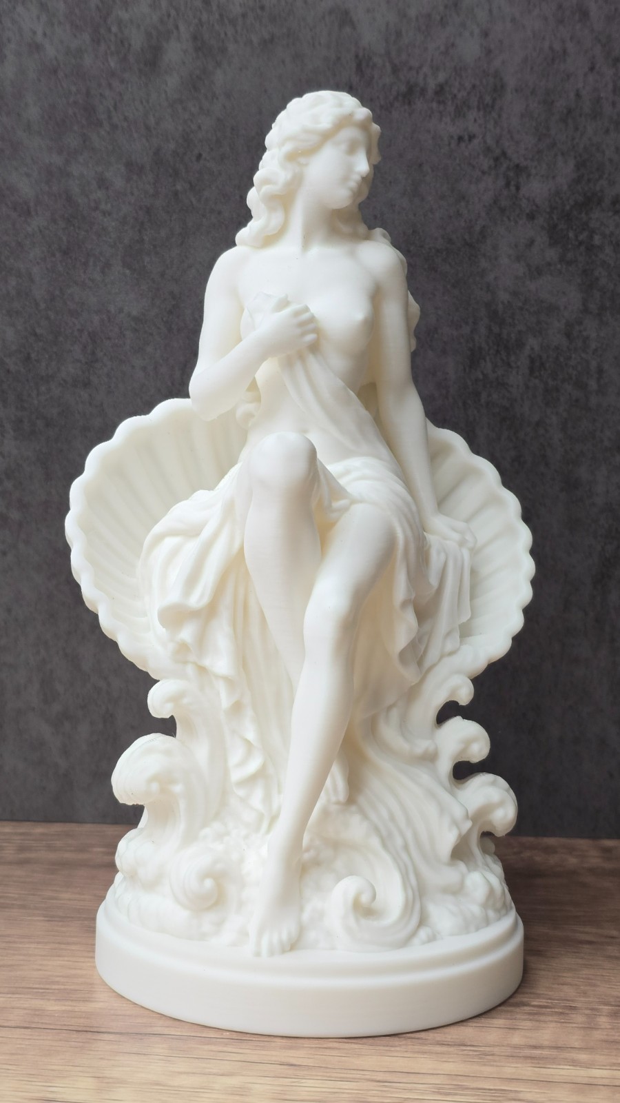 Aphrodite Shell Throne Statue Greek Goddess Sculpture Pagan Home Decor Gift