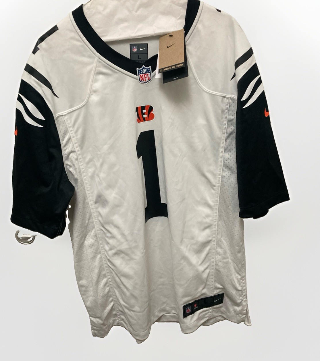 Nike Ja\'Marr Chase Cincinnati Bengals Color Rush Jersey White New Men’s L