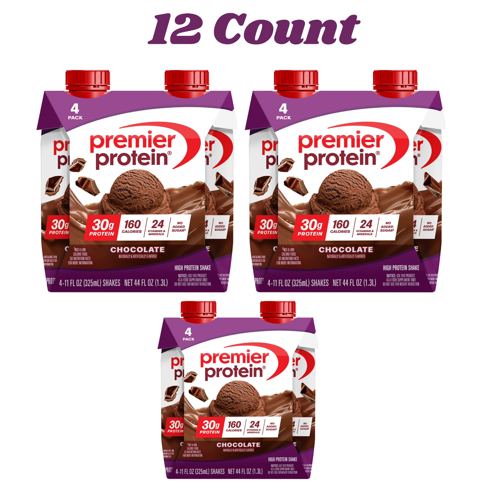 Premier Protein Shake, Chocolate, 30g Protein, 11 Fl Oz, 12 Ct ..