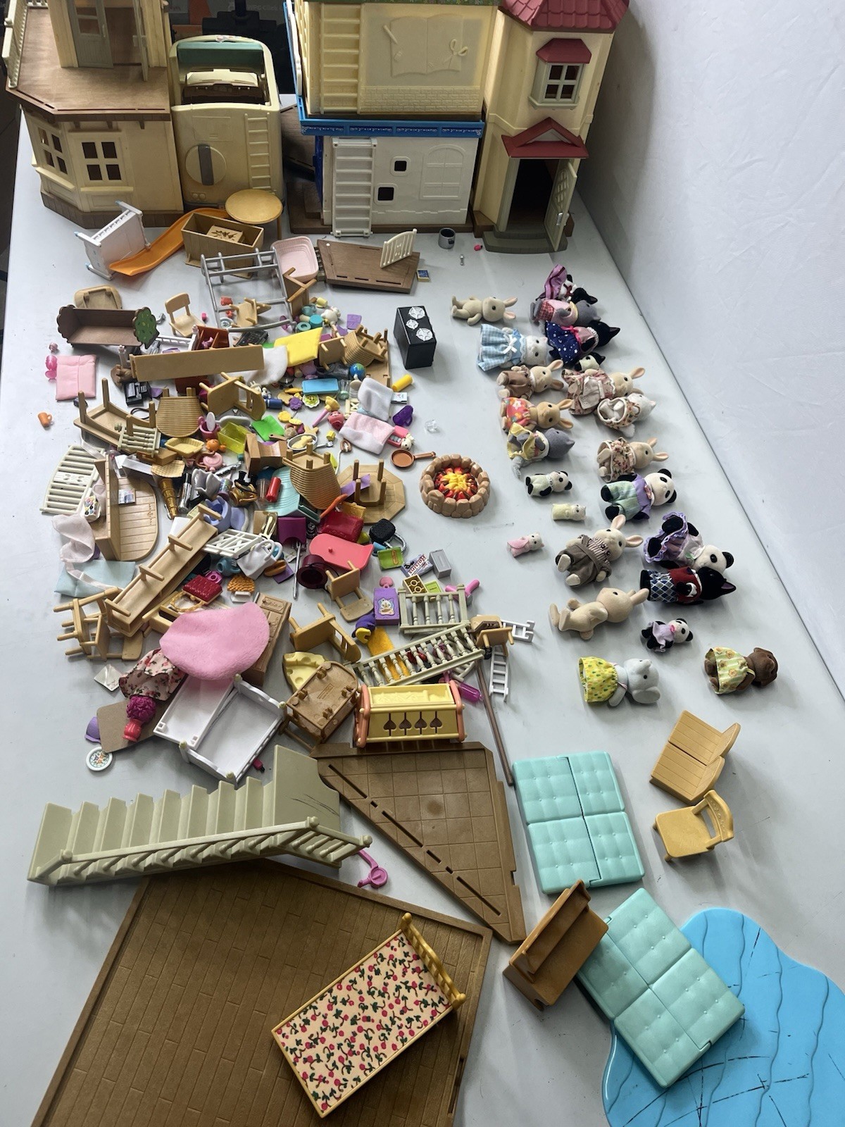 HUGE Calico Critters Lot Multiple Sets Figures Buildings Car Furniture More HUGE Calico Critters Lot Multiple Sets Figures Buildings Car Furniture More