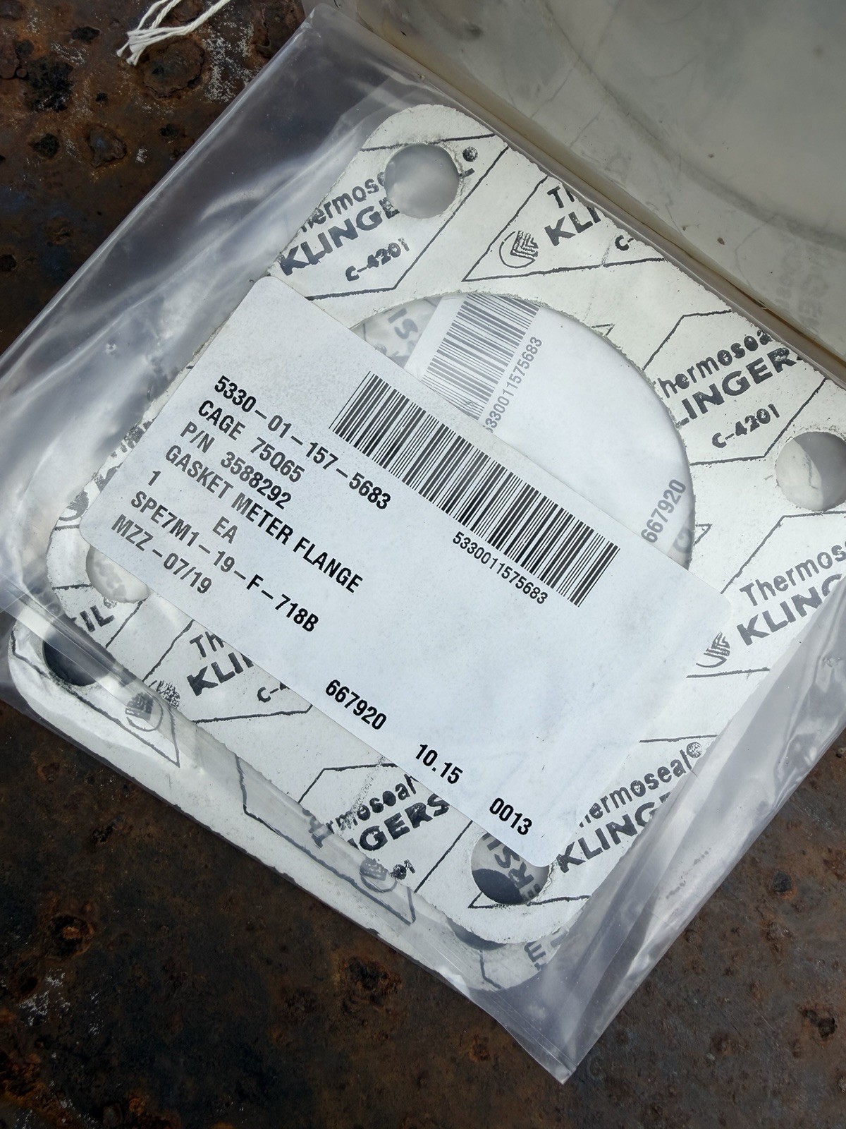 3 Klinger Meter Flange Gasket 3588292 NSN 5330-01-157-5683 Oshkosh Thermoseal