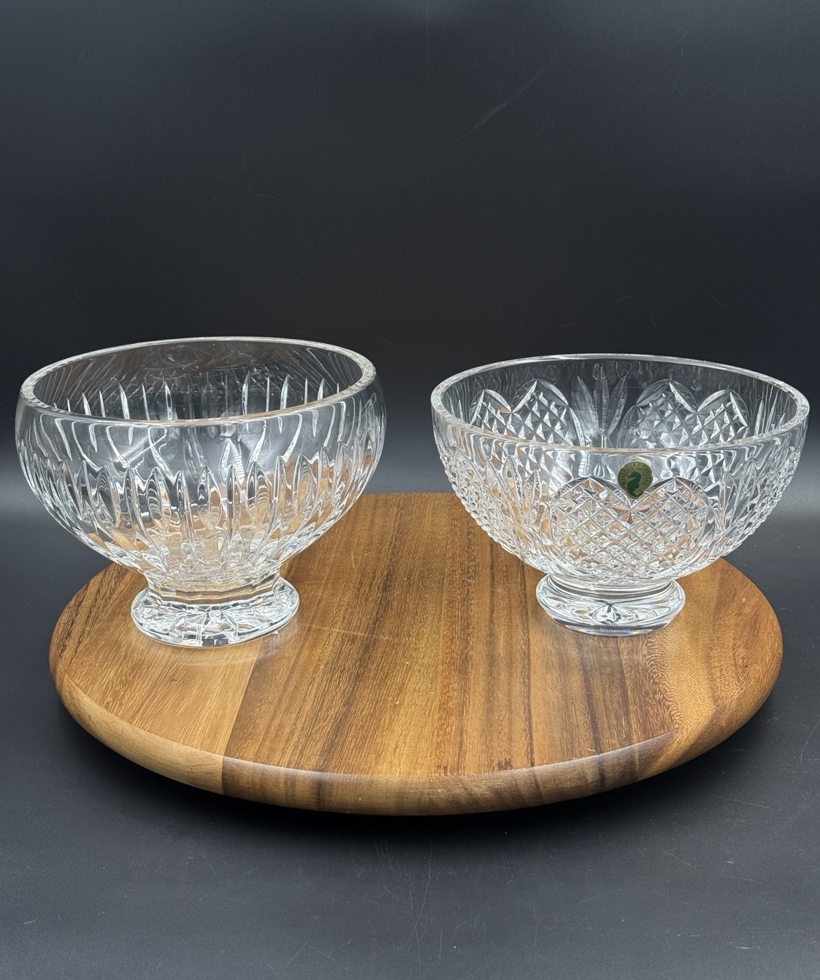 Set of 2 Waterford Crystal Wedding Heirloom Sheridan Fruit Salad Nut Candy BOWLS Set of 2 Waterford Crystal Wedding Heirloom Sheridan Fruit Salad Nut Candy BOWLS