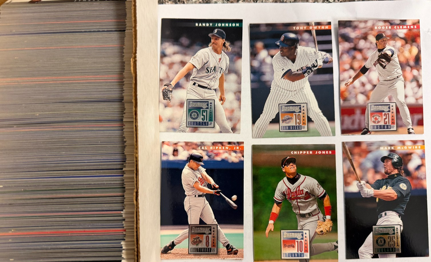 1996 DONRUSS BASEBALL CARD SET SERIES 1 & 2 ALMOST COMPLETE