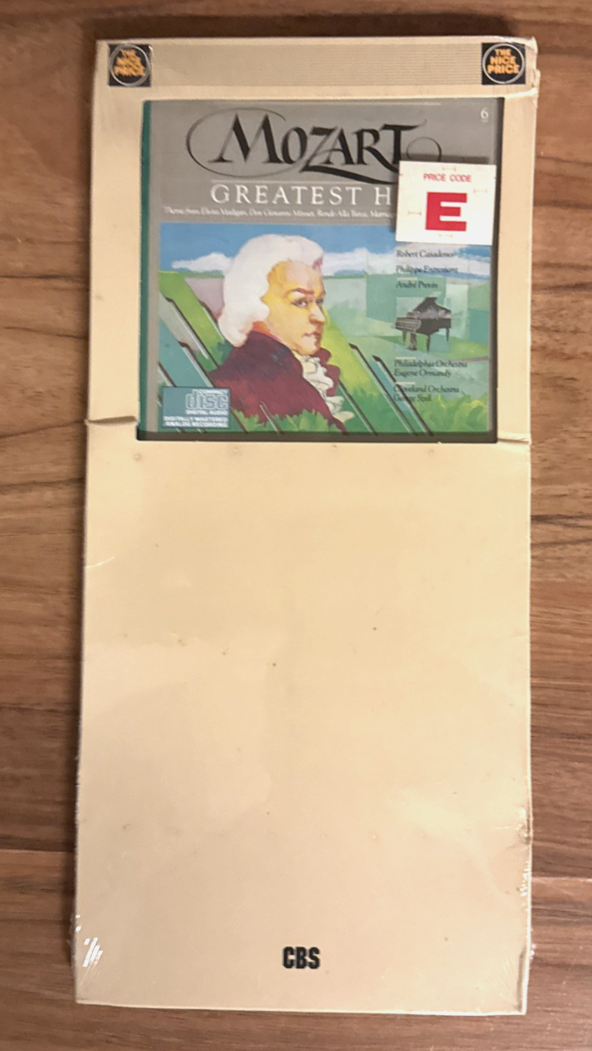 VTG 1984 Mozart's Greatest Hits CD CBS Masterworks Longbox Sealed Tear MK 39436