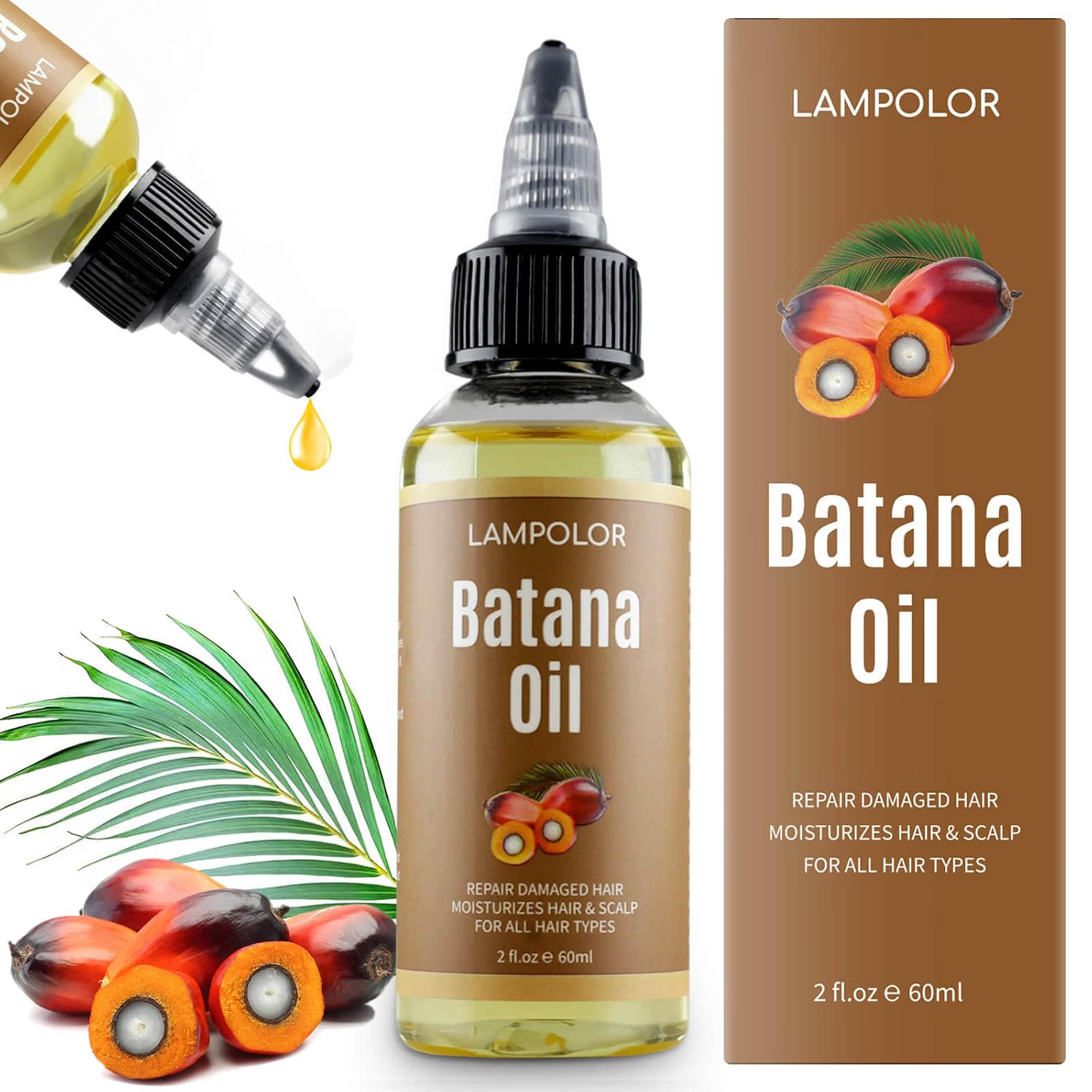 Raw Batana Oil 2 fl oz 60ml Unrefined Honduran Hair Growth Oil 100% Pure 1 Pack Raw Batana Oil 2 fl oz 60ml Unrefined Honduran Hair Growth Oil 100% Pure 1 Pack