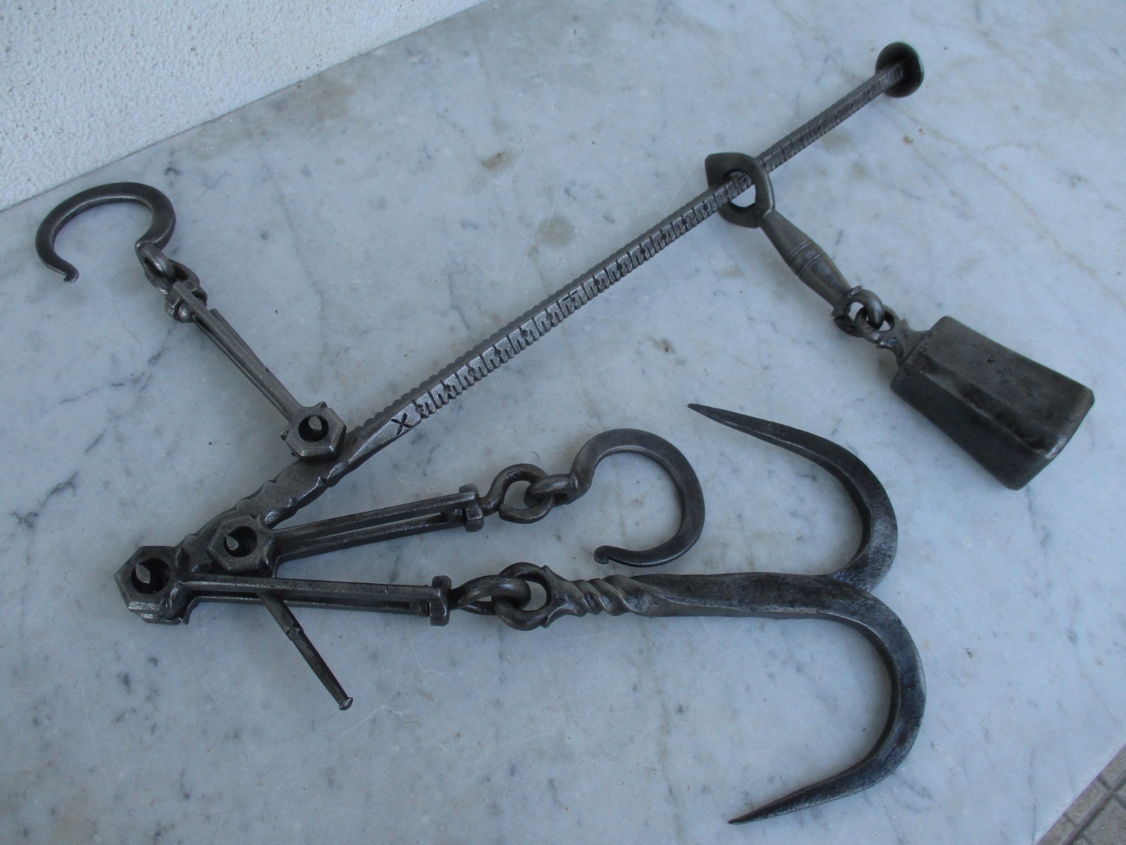 Antique Museum 18th Century Rarity Amazing Roman Iron Rod Scale Art Blacksmith *