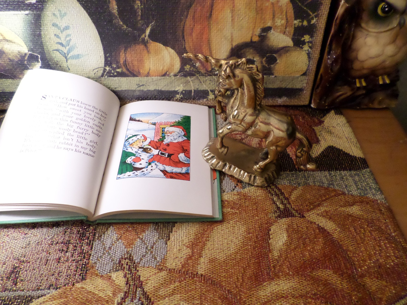 Peter Rabbits Christmas 1935 Duff Graham Vintage Hardcover /w Dust Jacket