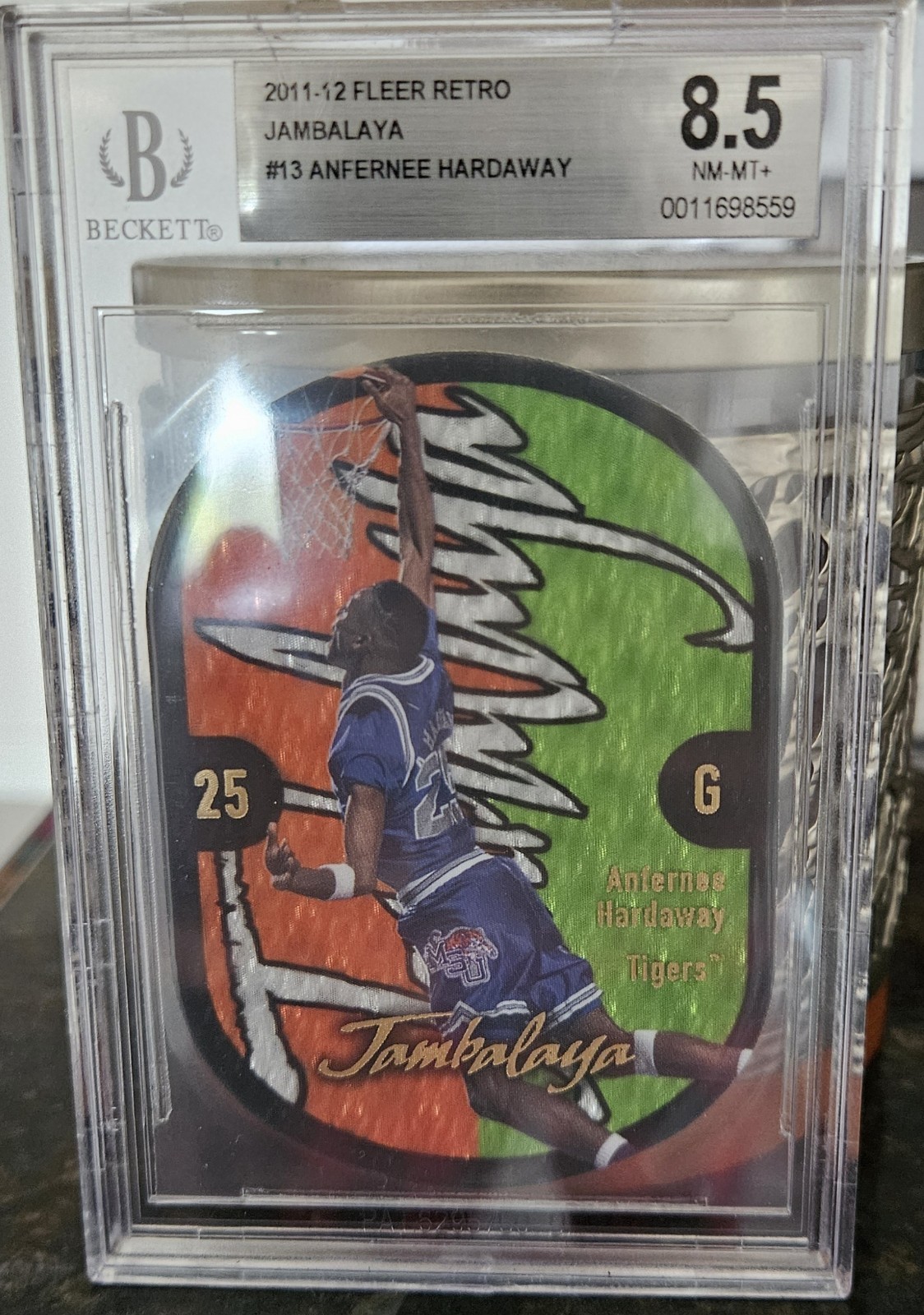 2011-12 Fleer Retro Anfernee Hardaway #13 Jambalaya SSP Die-Cut BGS 8.5 2011-12 Fleer Retro Anfernee Hardaway #13 Jambalaya SSP Die-Cut BGS 8.5
