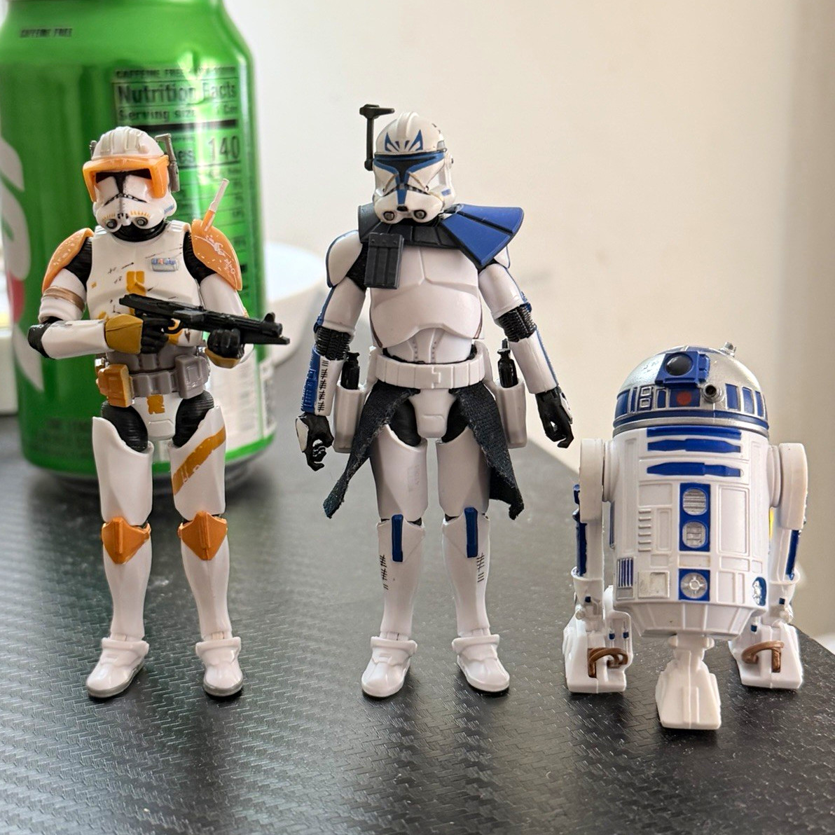 Star wars vintage collection Lot Custom Rex, Cody and R2-D2 3.75
