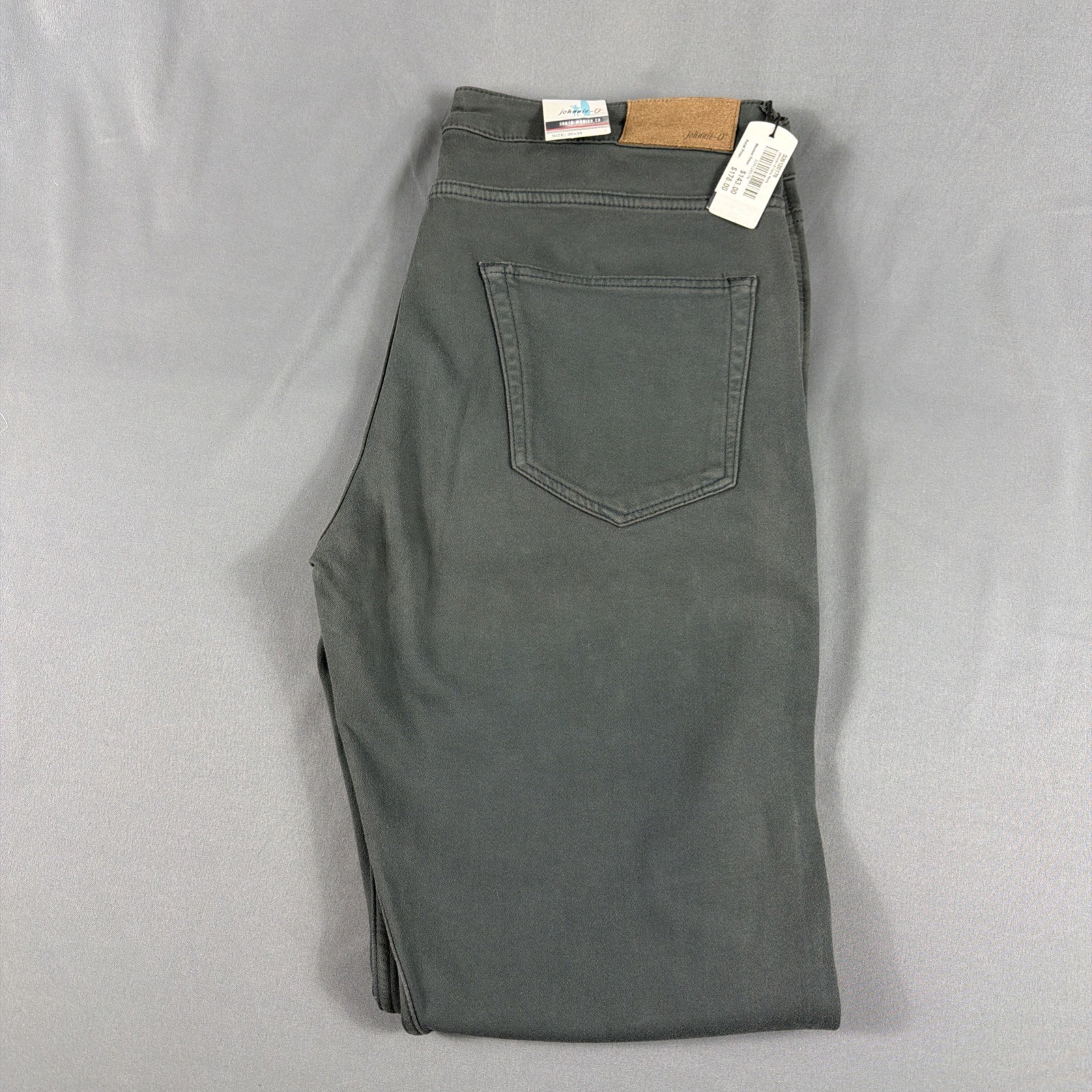 Johnnie-O Golf Pants Terry 36 x 34 Charcoal Cotton Polyester Spandex MSRP $178