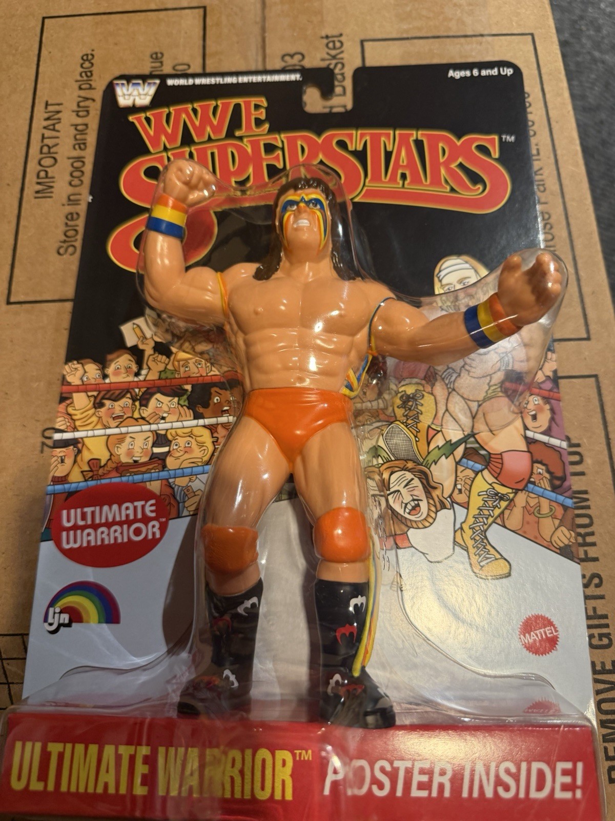 MATTEL LJN WWE SUPERSTARS ULTIMATE WARRIOR SERIES 2 BLACK CHASE CARD RETRO MATTEL LJN WWE SUPERSTARS ULTIMATE WARRIOR SERIES 2 BLACK CHASE CARD RETRO