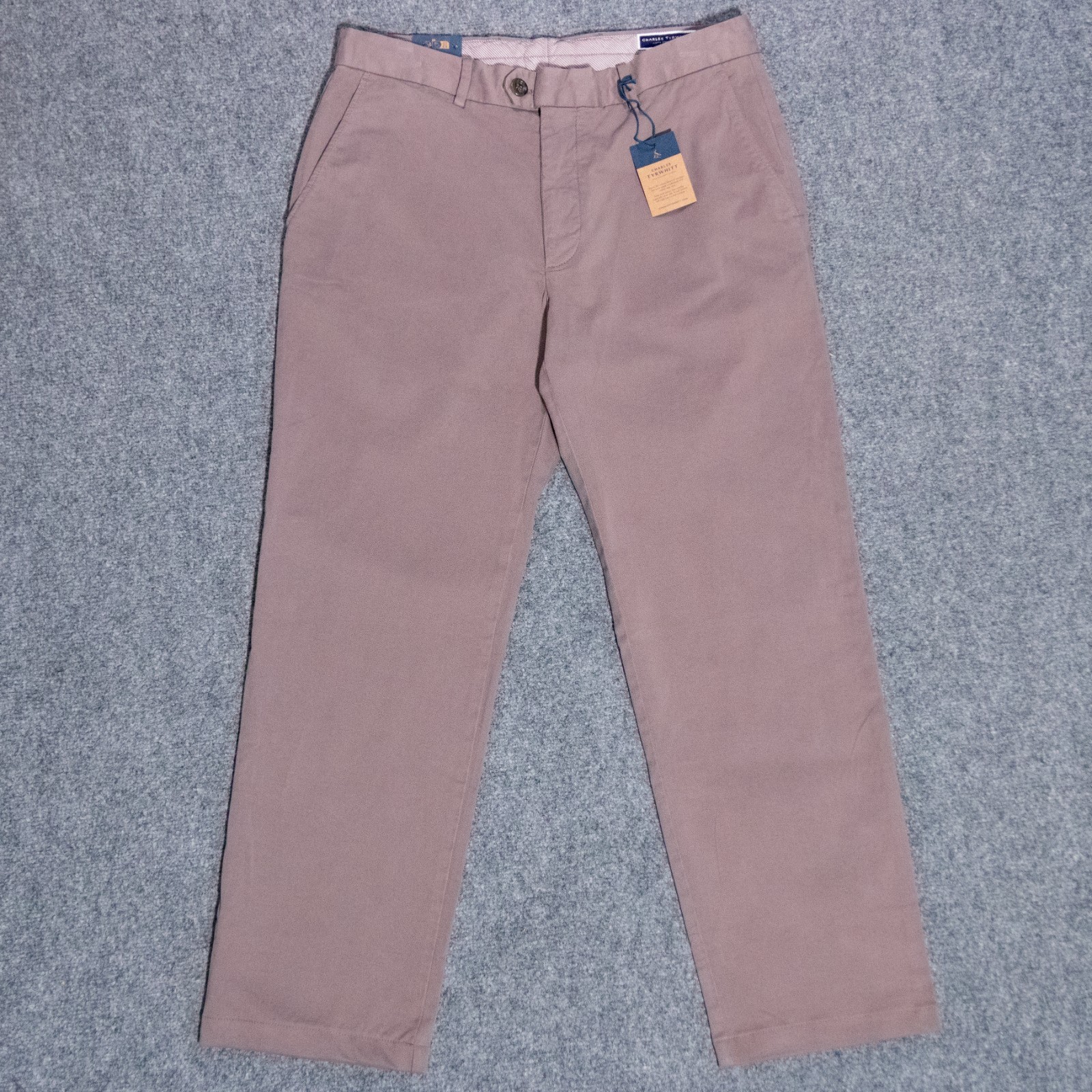 NWT Charles Tyrwhitt Classic Fit Washed Chino Pants Mocha Brown Men\'s 32x28 NWT Charles Tyrwhitt Classic Fit Washed Chino Pants Mocha Brown Men\'s 32x28