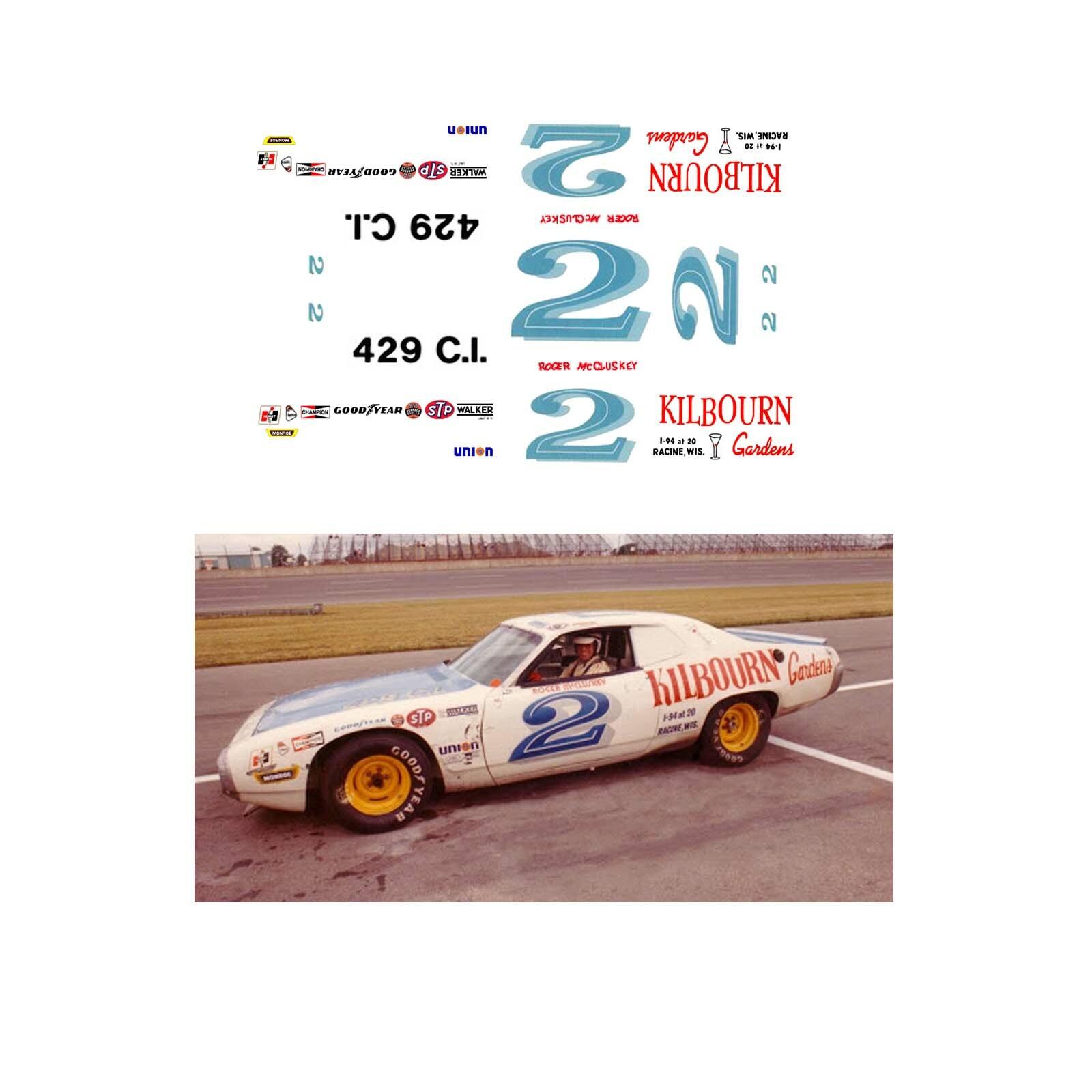 #2 Roger McCluskey Kilbourn Gardens Plymouth 1/64 scale AFX Tyco Autoworld #2 Roger McCluskey Kilbourn Gardens Plymouth 1/64 scale AFX Tyco Autoworld