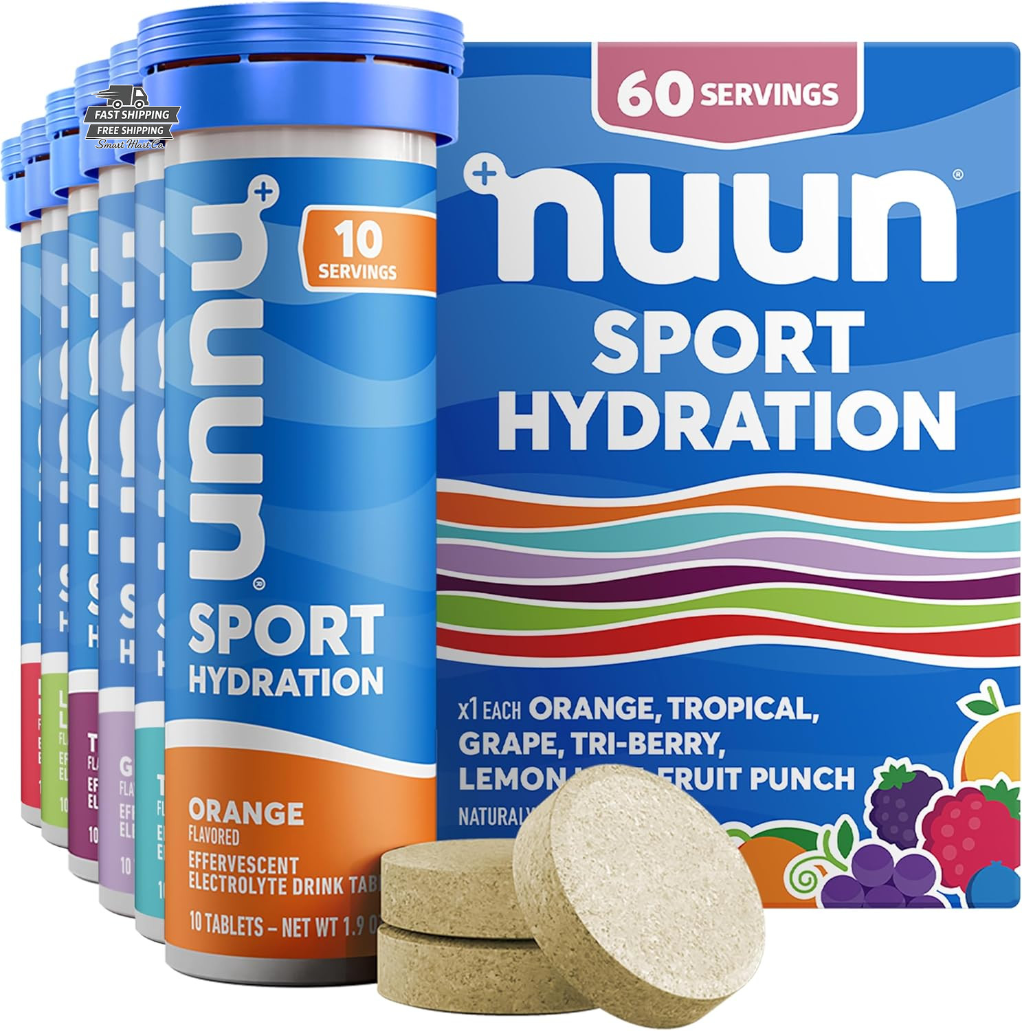 Nuun Sport Electrolyte Tablets Mixed Flavors 60 Servings Nuun Sport Electrolyte Tablets Mixed Flavors 60 Servings