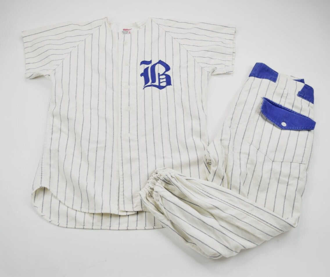 Vintage Wilson Mens Large Baseball Jersey Pants White Blue Pinstripe #15 50s 60s Vintage Wilson Mens Large Baseball Jersey Pants White Blue Pinstripe #15 50s 60s