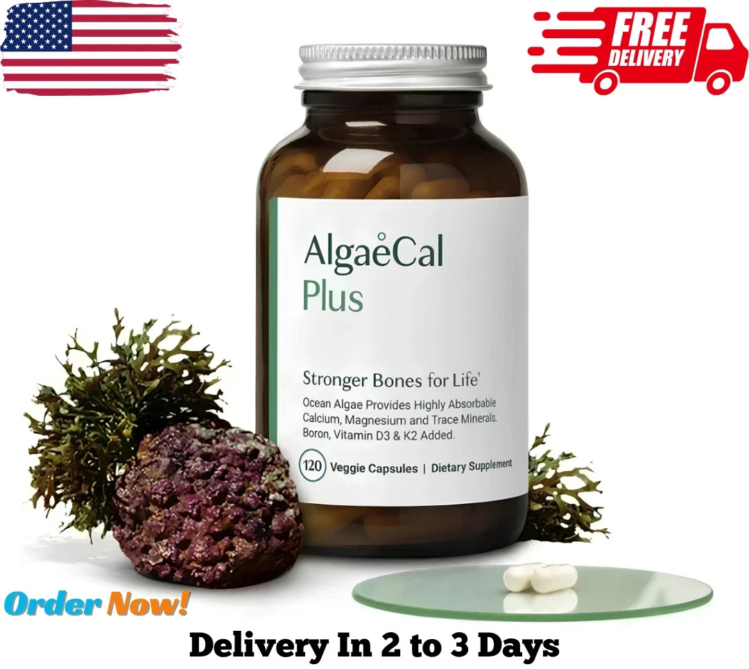 AlgaeCal Plus Veggie Capsules 120 Count Sealed Exp 09/2027 Bone HealthPurchase H AlgaeCal Plus Veggie Capsules 120 Count Sealed Exp 09/2027 Bone HealthPurchase H
