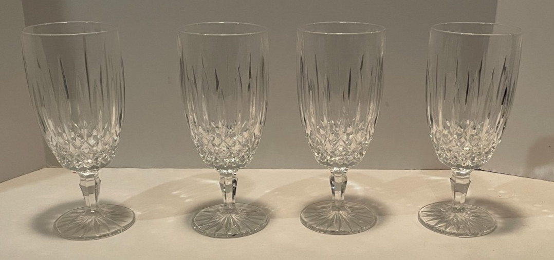 Mikasa Crystal Old Dublin Iced Tea glasses Goblets 7 1/4” Clear 12 oz. Set of 4 Mikasa Crystal Old Dublin Iced Tea glasses Goblets 7 1/4” Clear 12 oz. Set of 4