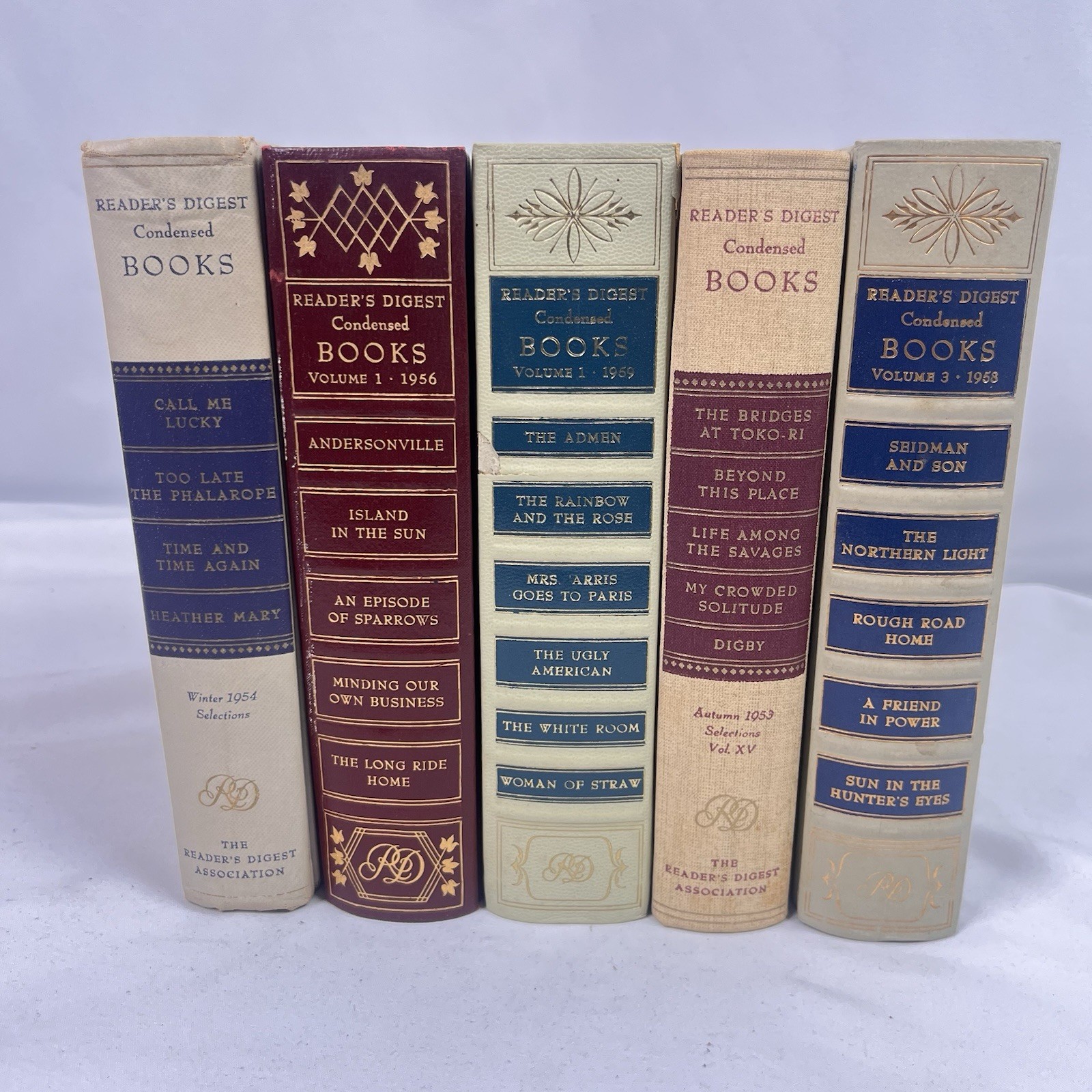 Vintage Reader’s Digest Condensed Books Set of 5 1950s Cottagecore Decor