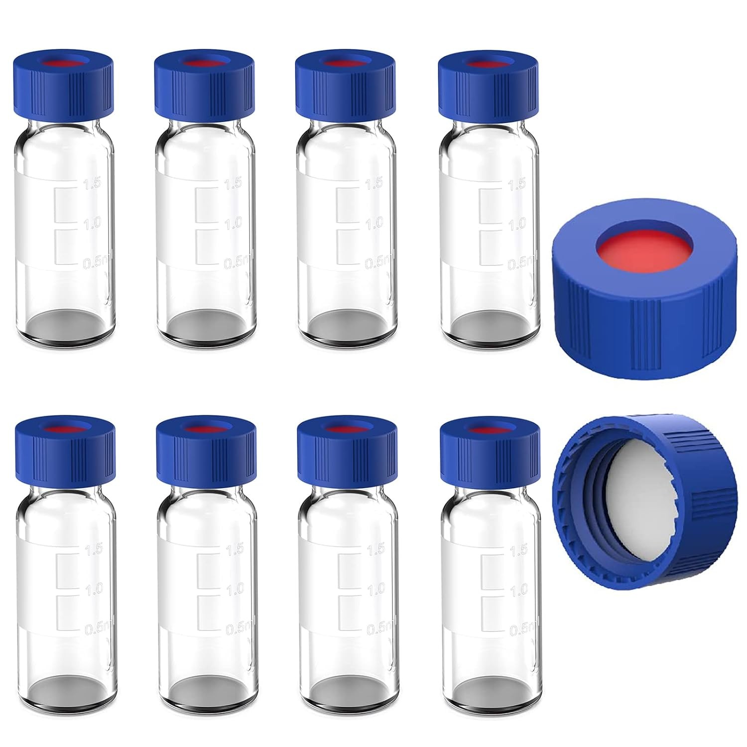 2ml Autosampler Vials HPLC Vial 9-425 Amber Vial with Screw Caps Sample Vials