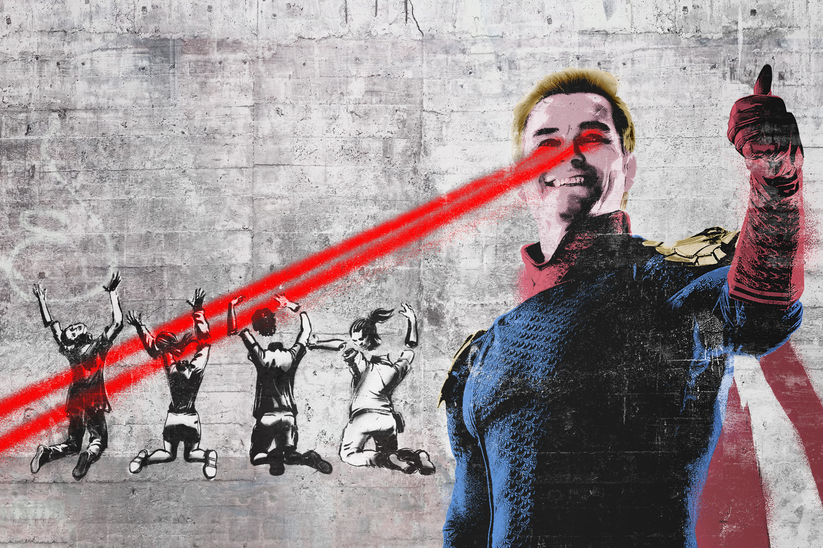 Homelander The Boys Show Graffiti Art Poster