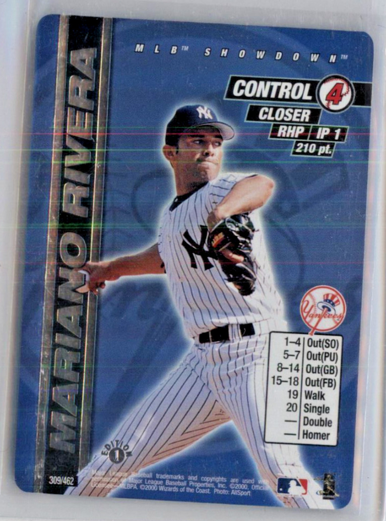 2000 MLB Showdown Foil Mariano Rivera #309/462 - NEW YORK YANKEES 2000 MLB Showdown Foil Mariano Rivera #309/462 - NEW YORK YANKEES