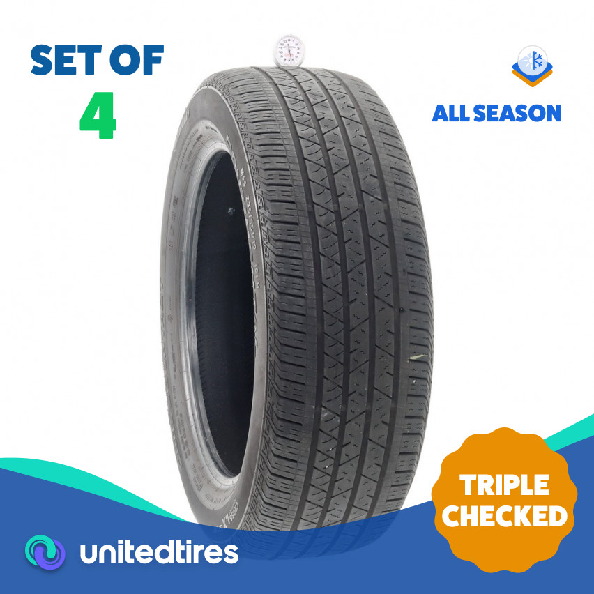 Set of (4) Used 235/55R19 Continental CrossContact LX Sport 101H - 6.5/32