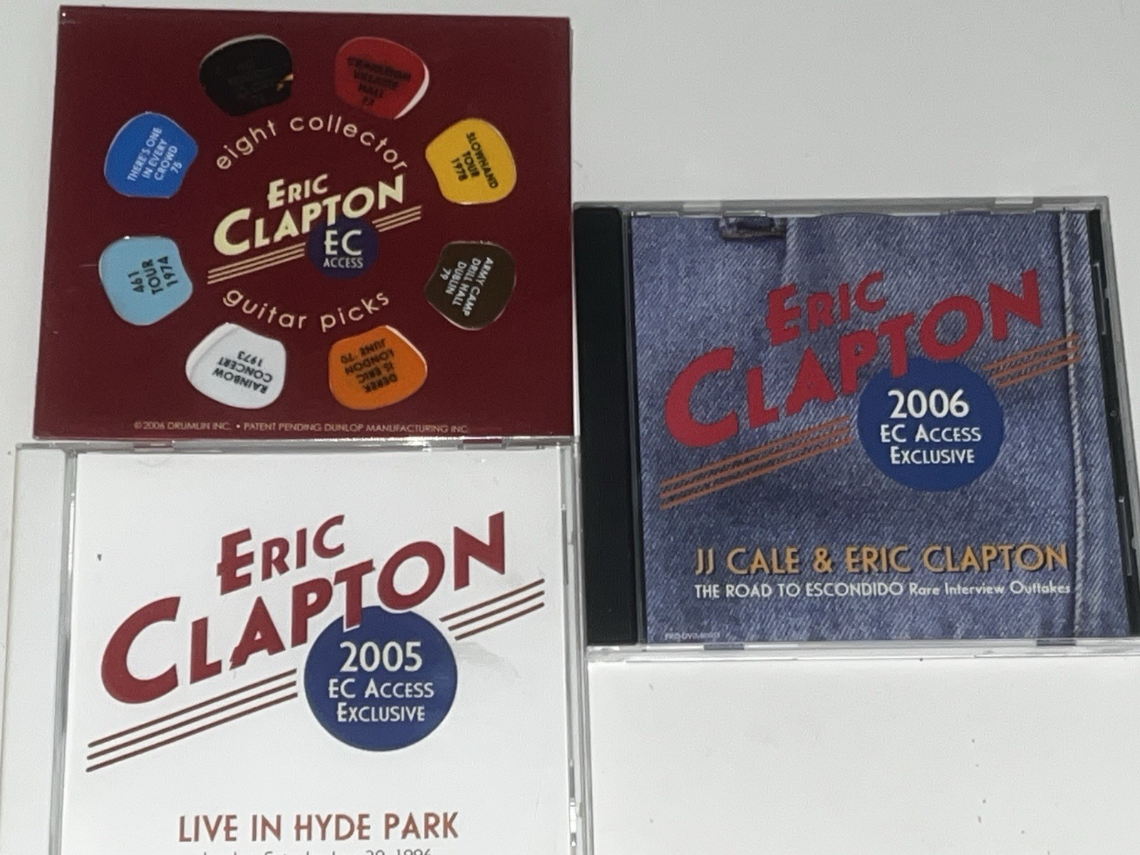 Eric Clapton Live In Hyde Park - EC Access Exclusive 2 CD Sets 2005 & 2006 & Pik