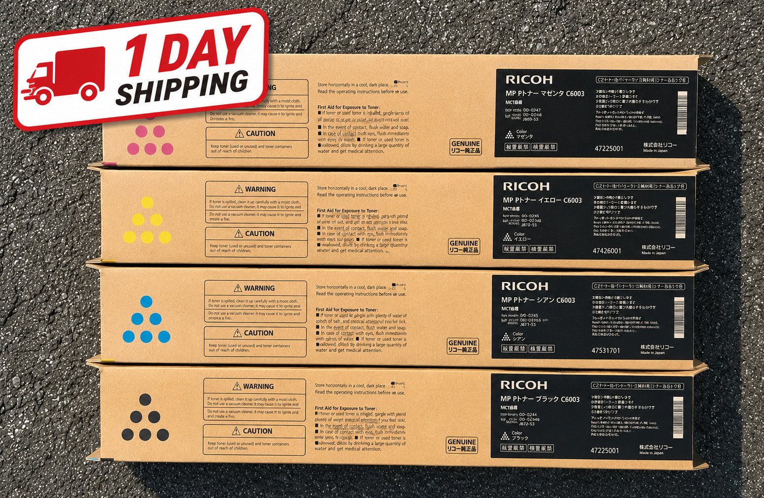 Genuine Ricoh MP C6003 C5503 C4503 C6004 Toner Cartridge Full Set 841849-852 New