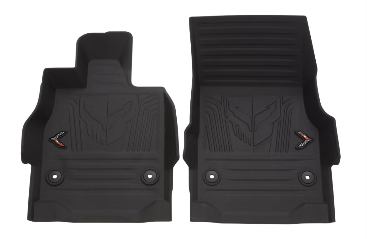 2020-2027 Chevy Corvette C8 All-Weather Floor Liners Black GM OEM NEW 84534619 2020-2027 Chevy Corvette C8 All-Weather Floor Liners Black GM OEM NEW 84534619