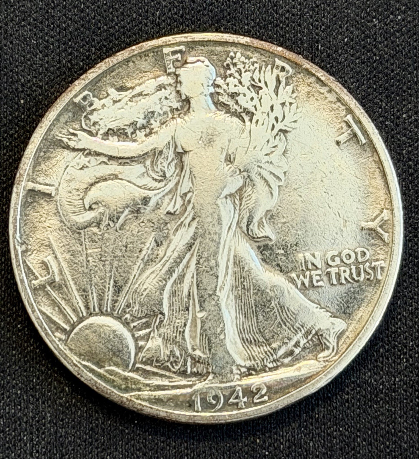 1942-D Walking Liberty Half Dollar 90% Silver Denver Mint Circulated