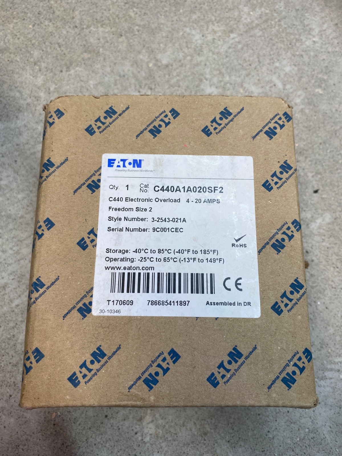 Eaton c440 electronic overload 4-20amps Eaton c440 electronic overload 4-20amps